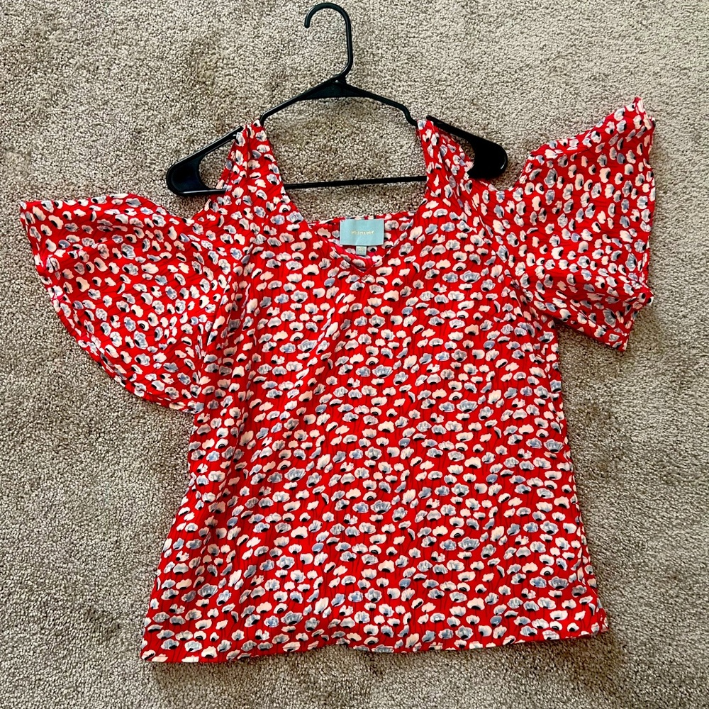 Skies are Blue blouse, size M, poppy design